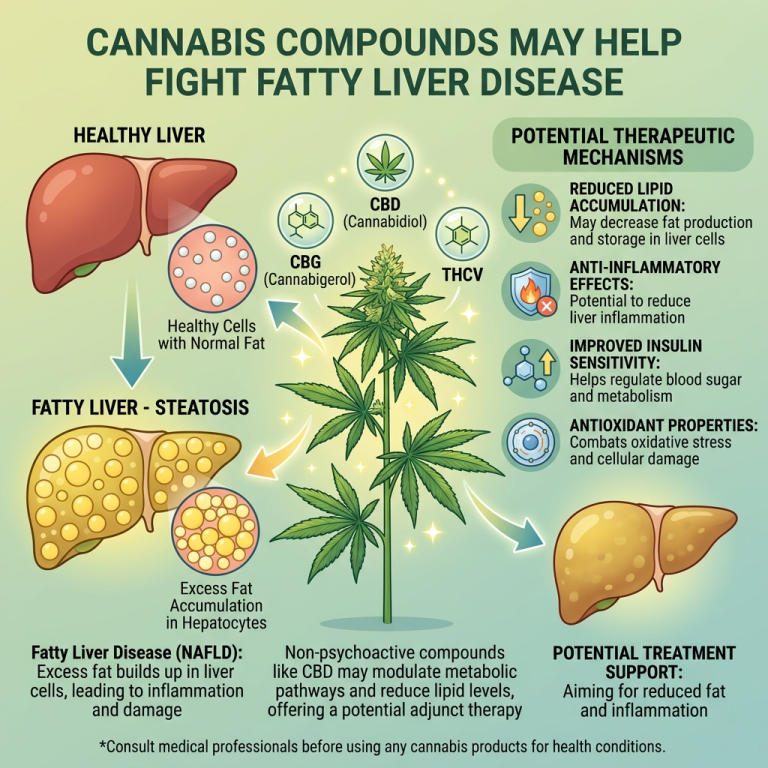 Cannabis Compounds May Help Fight Fatty Liver Disease