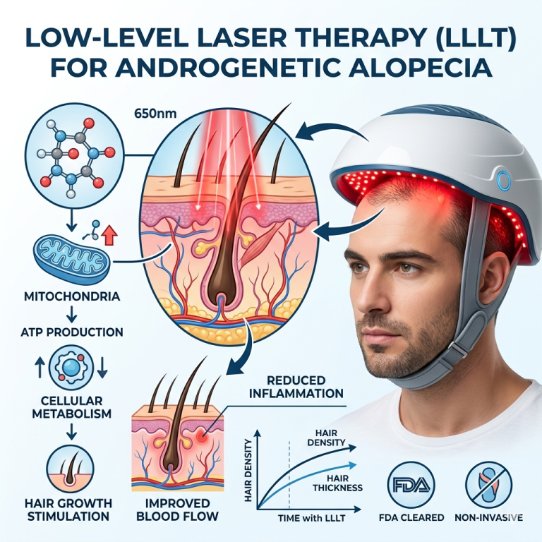 Low-Level Laser Therapy for Androgenetic Alopecia: What Research Shows