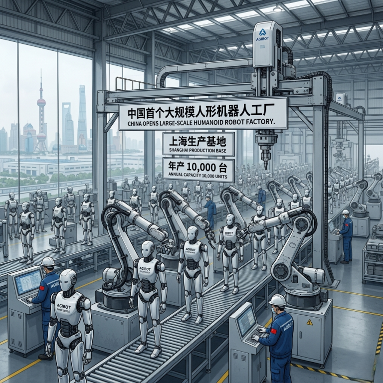 China Launches First Large-Scale Humanoid Robot Factory